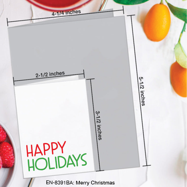 Merry Christmas, Greeting Card (8391BA), Enclosure Card, www.printedcanvas.com