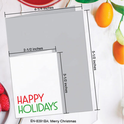 Merry Christmas, Greeting Card (8391BA), Enclosure Card, www.printedcanvas.com