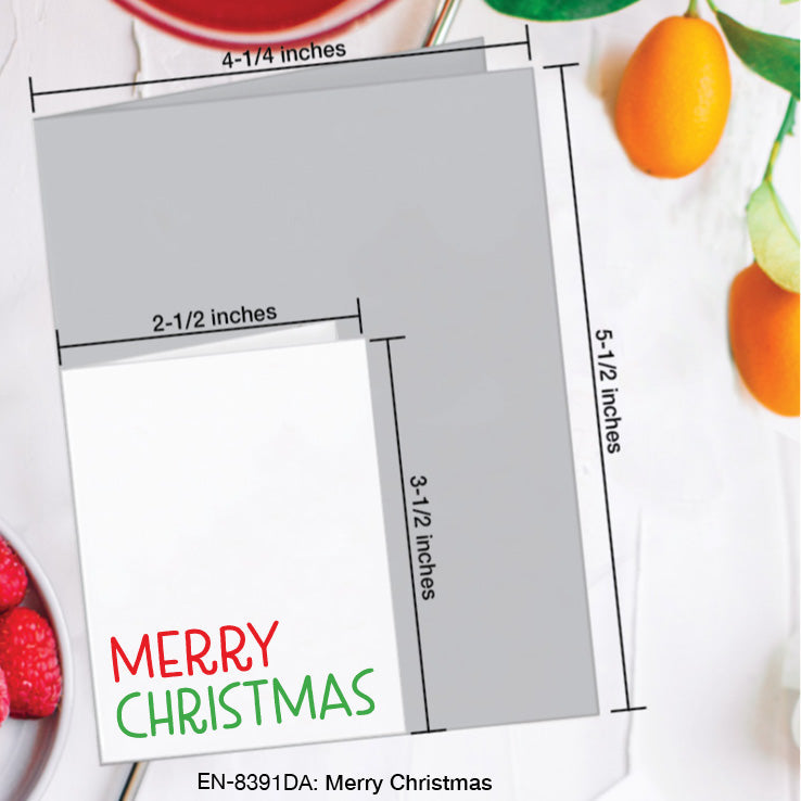 Merry Christmas, Greeting Card (#8391DA), Enclosure Card, www.printedcanvas.com