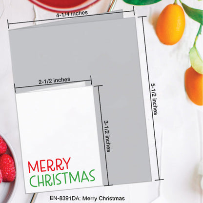 Merry Christmas, Greeting Card (#8391DA), Enclosure Card, www.printedcanvas.com