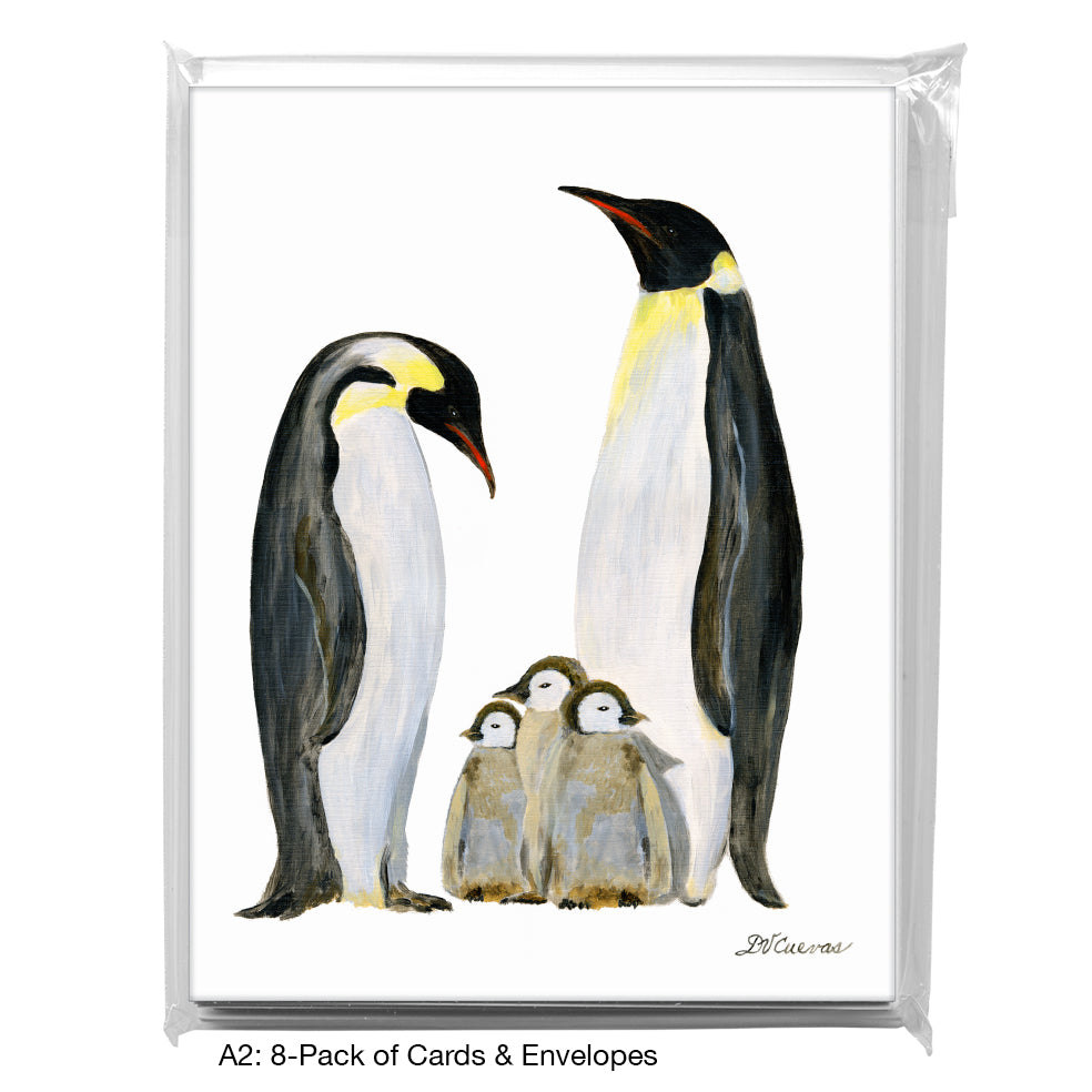 Family With Three, Greeting Card (8392), A2 8-Pack, printedcanvas.com
