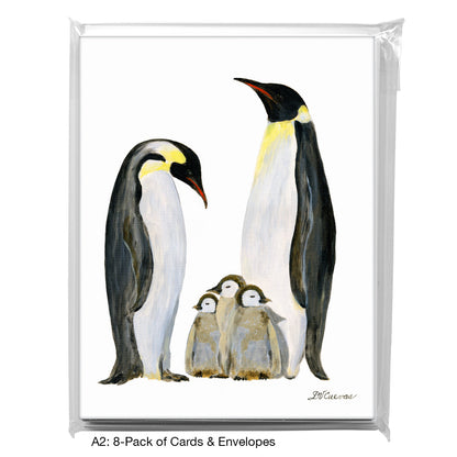 Family With Three, Greeting Card (8392), A2 8-Pack, printedcanvas.com
