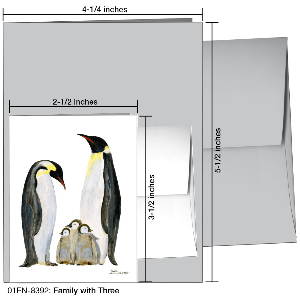 Family With Three, Greeting Card (8392), Enclosure, printedcanvas.com