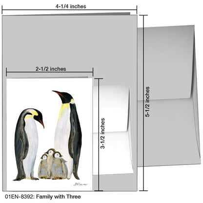 Family With Three, Greeting Card (8392), Enclosure, printedcanvas.com