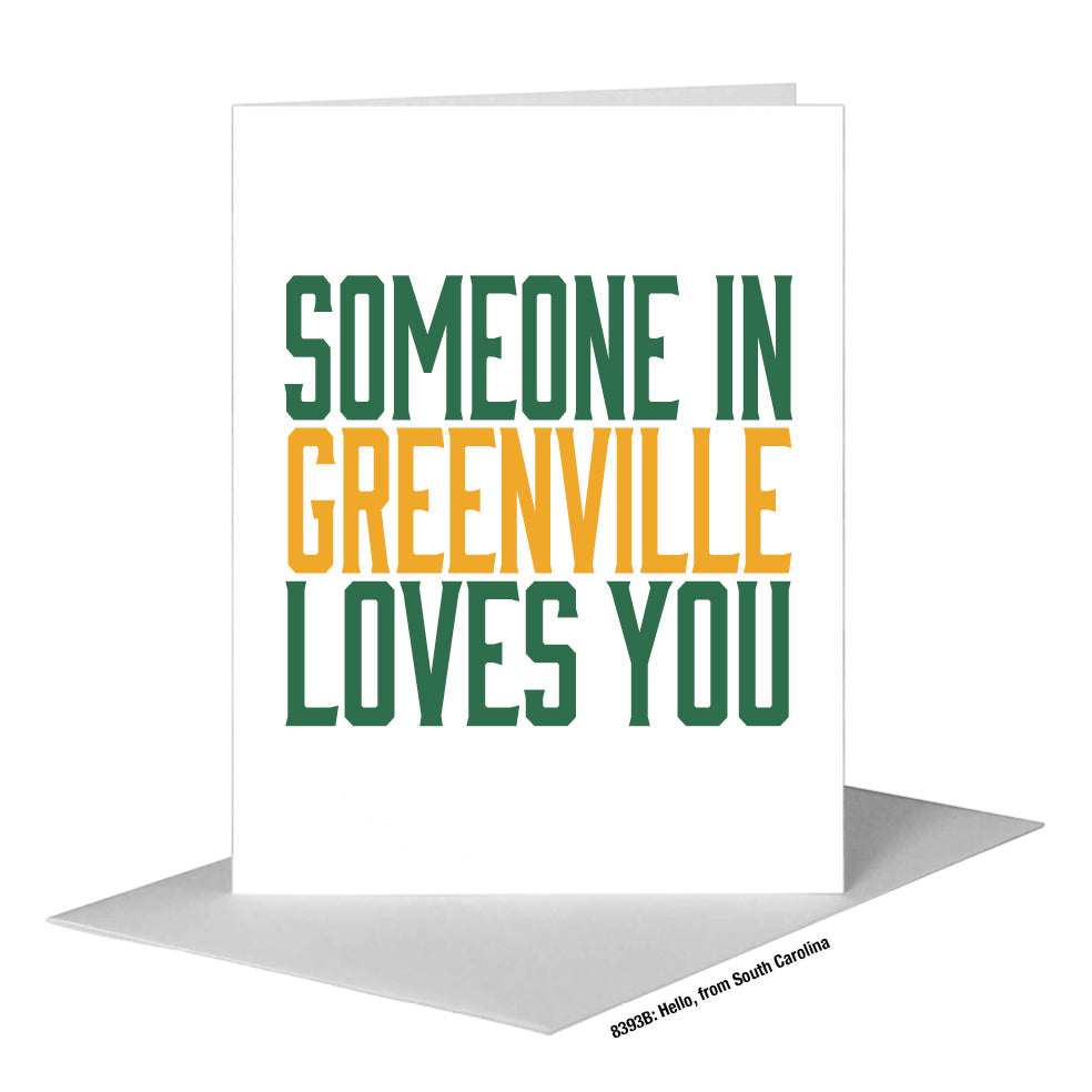 Hello, from South Carolina, Greeting Card (#8393B), A2 Card Front, www.printedcanvas.com