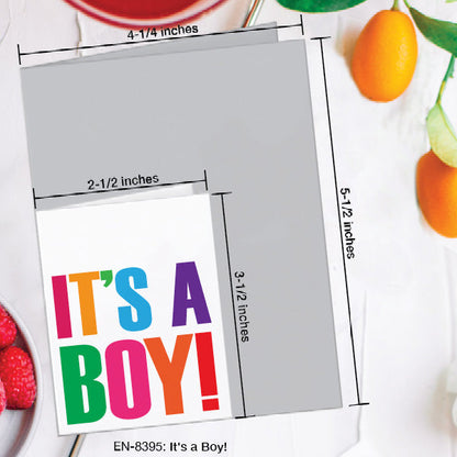 It's a Boy!, Greeting Card (8395A), Enclosure, www.printedcanvas.com
