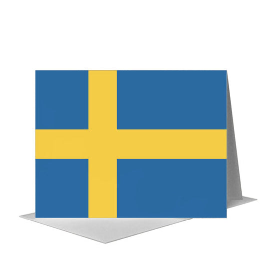 Flag of Sweden, Greeting Card (#8396A) A2 Card Front, www.printedcanvas.com