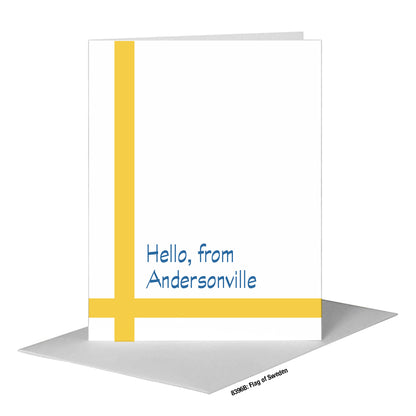 Flag of Sweden, Greeting Card (#8396B)