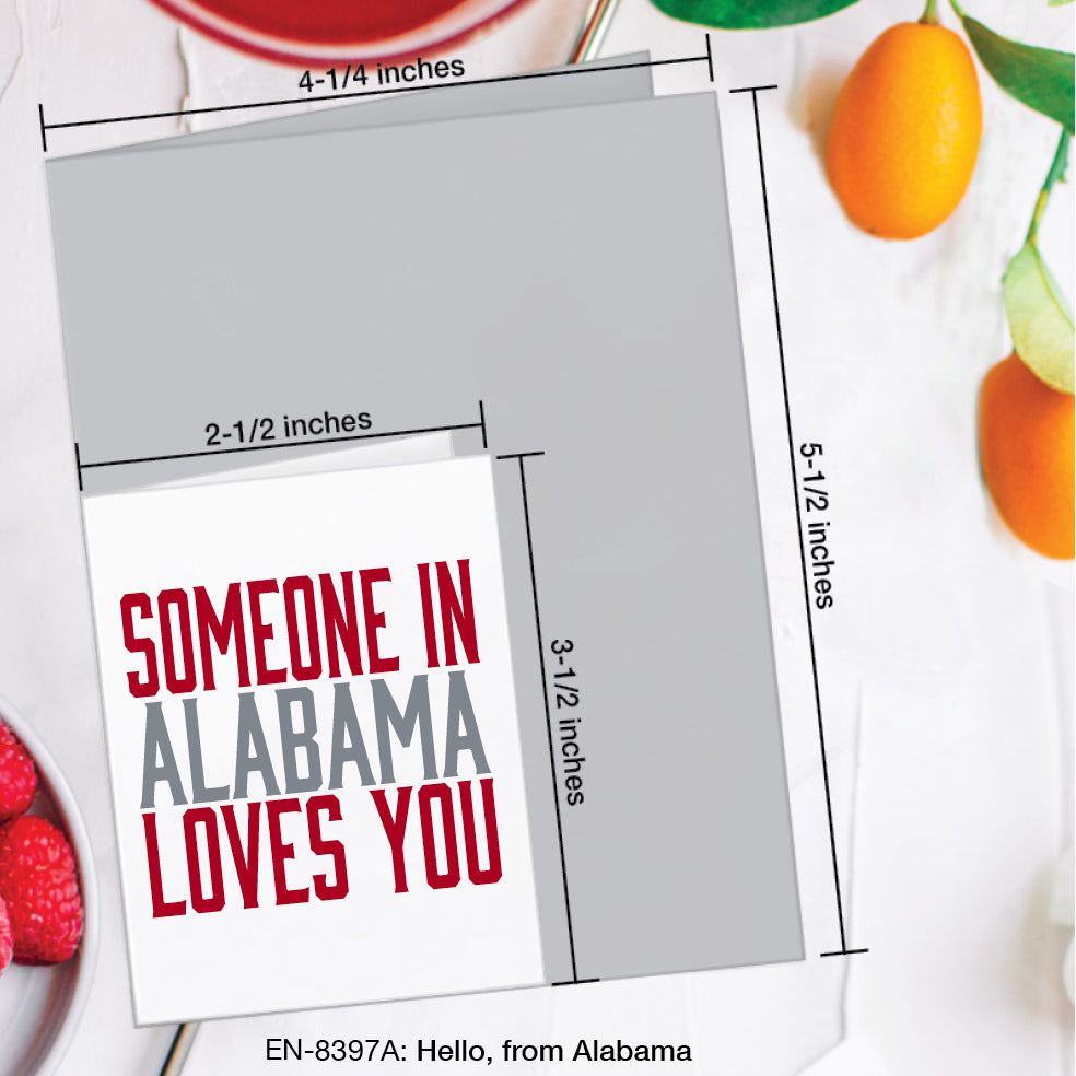 Hello, from Alabama, Greeting Card (#8397A)