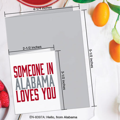 Hello, from Alabama, Greeting Card (#8397A)