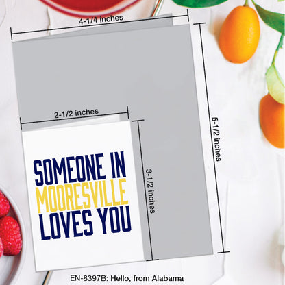 Hello, from Alabama, Greeting Card (#8397B)