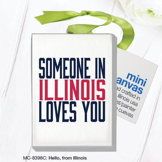 Hello, from Illinois, Mini Canvas (MC-8398C)