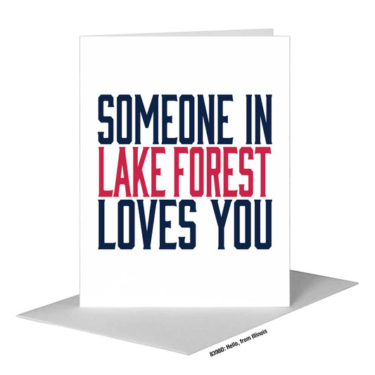 Hello, from Illinois, Greeting Card (#8398D), A2 Card Front, www.printedcanvas.com