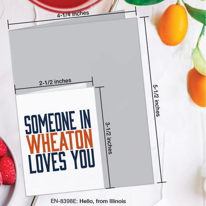 Hello, from Illinois, Greeting Card (#8398E)
