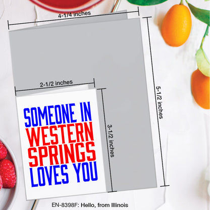 Hello, from Illinois, Greeting Card (#8398F)