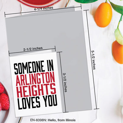 Hello, from Illinois, Greeting Card (#8398N)