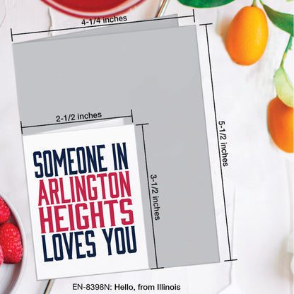 Hello, from Illinois, Greeting Card (#8398N)