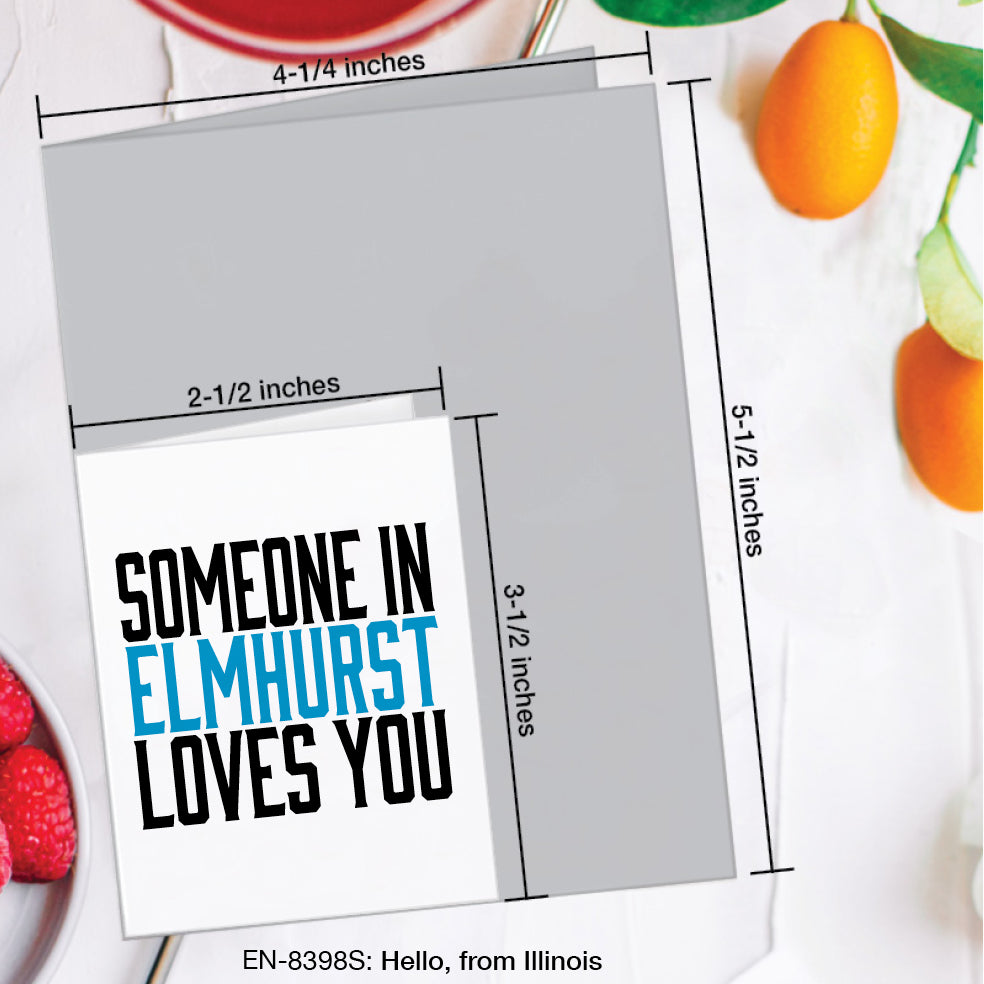 Hello, from Illinois, Greeting Card (#8398S)