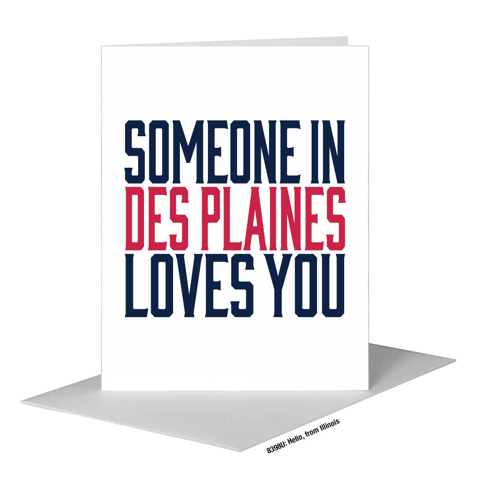 Hello, from Illinois, Greeting Card (#8398U)