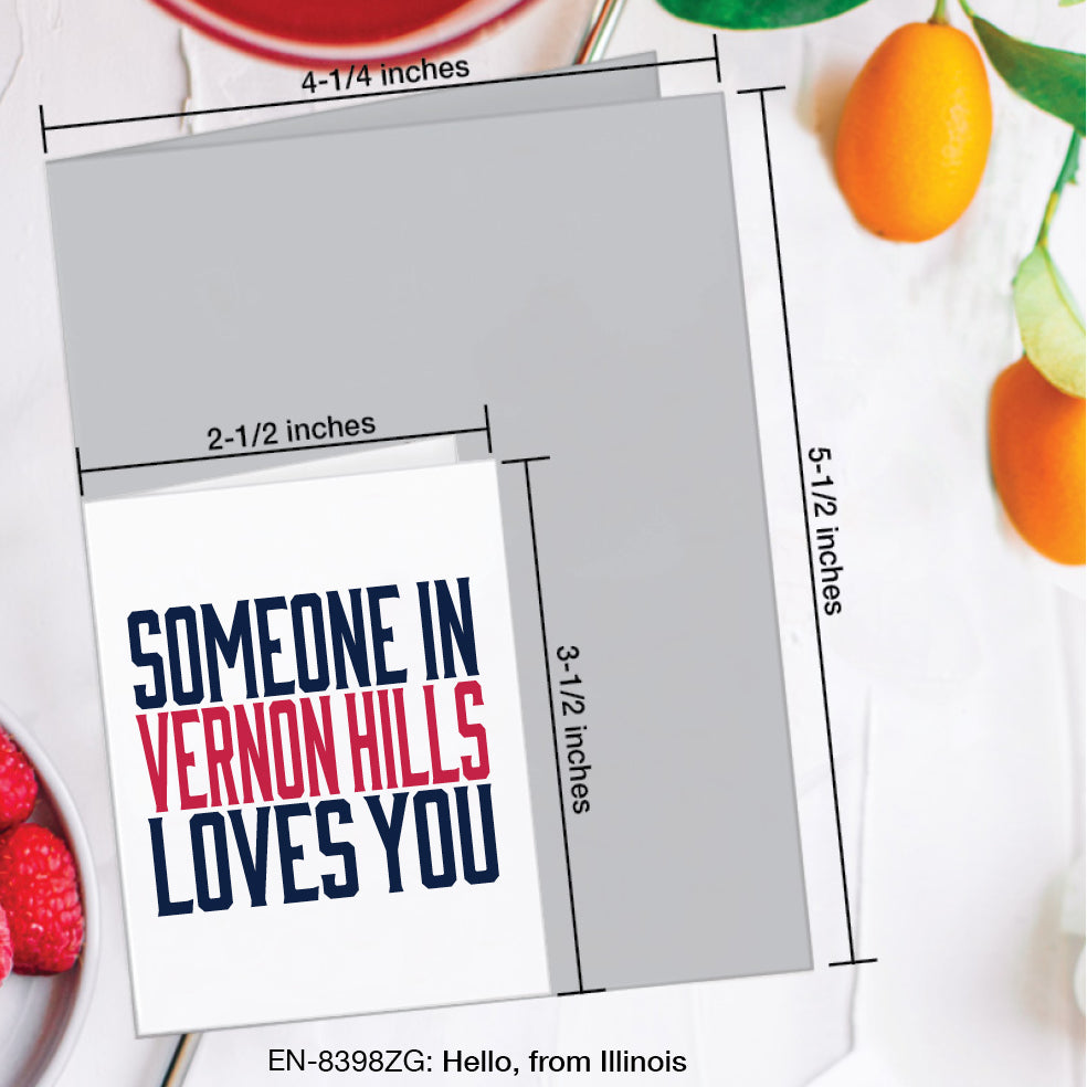 Hello, from Illinois, Greeting Card (#8398ZG)