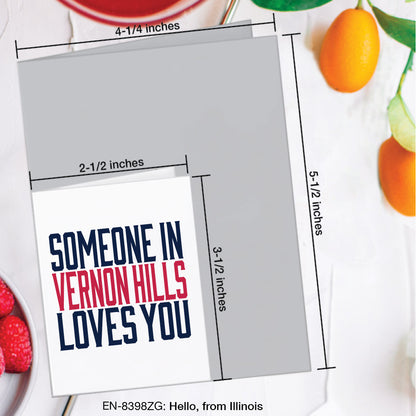 Hello, from Illinois, Greeting Card (#8398ZG)