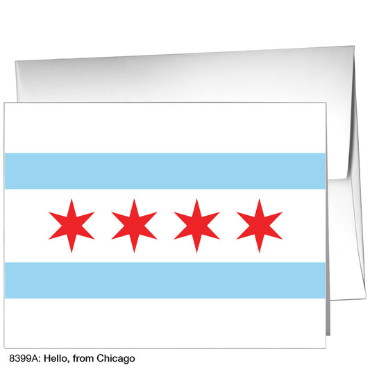 Hello, from Chicago, Greeting Card (8399A), A2 Card Front, www.printedcanvas.com