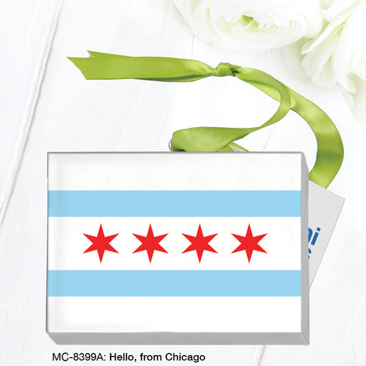 Hello, From Chicago, Mini Canvas (MC-8399A), Front, printedcanvas.com