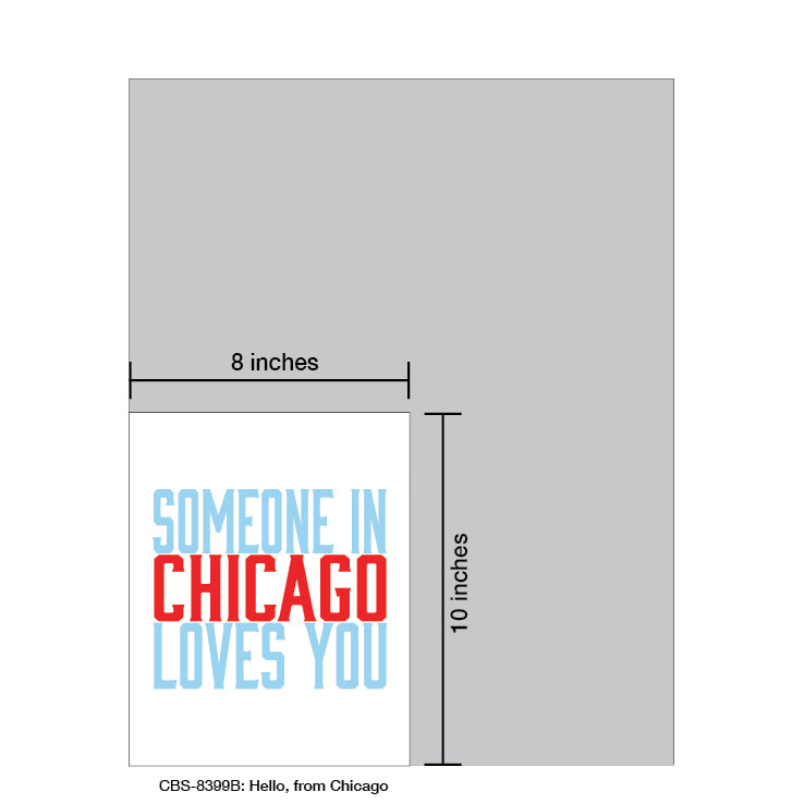Hello, from Chicago, Card Board (8399B)