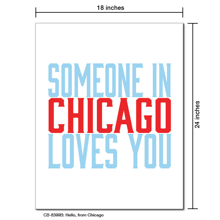 Hello, from Chicago, Card Board (8399B)