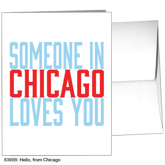 Hello, From Chicago, Greeting Card (8399B), A2, printedcanvas.com