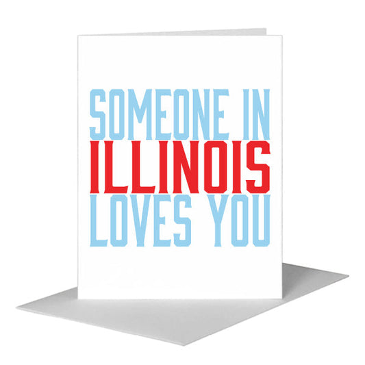 Hello, from Chicago, Greeting Card (#8399C) A2 Card Front, www.printedcanvas.com