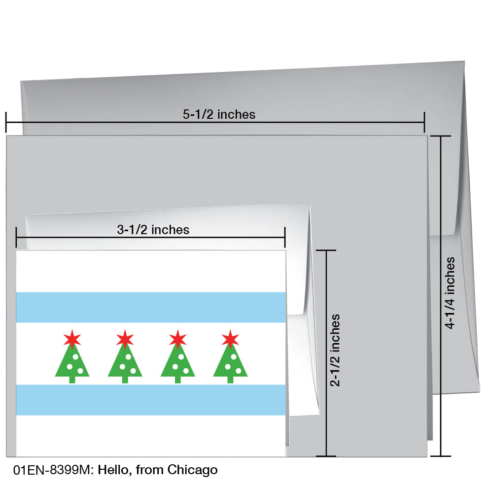 Hello, From Chicago, Greeting Card (8399M), Enclosure, printedcanvas.com