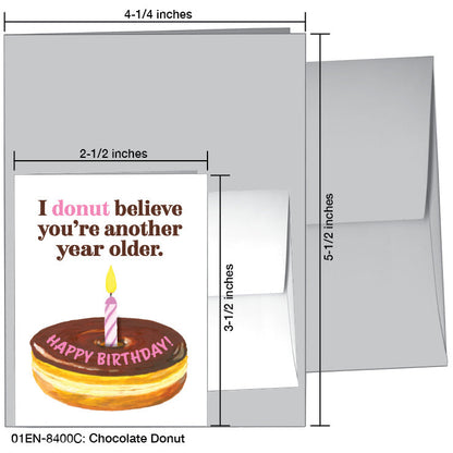 Chocolate Donut, Greeting Card (8400C), Enclosure Card, www.printedcanvas.com