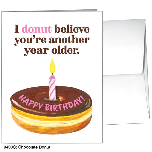 Chocolate Donut, Greeting Card (8400C), A2 Card Front, www.printedcanvas.com