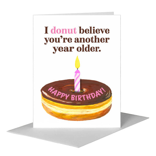 Chocolate Donut, Greeting Card (#8400C) A2 Card Front, www.printedcanvas.com