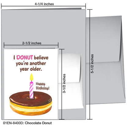 Chocolate Donut, Greeting Card (8400D)