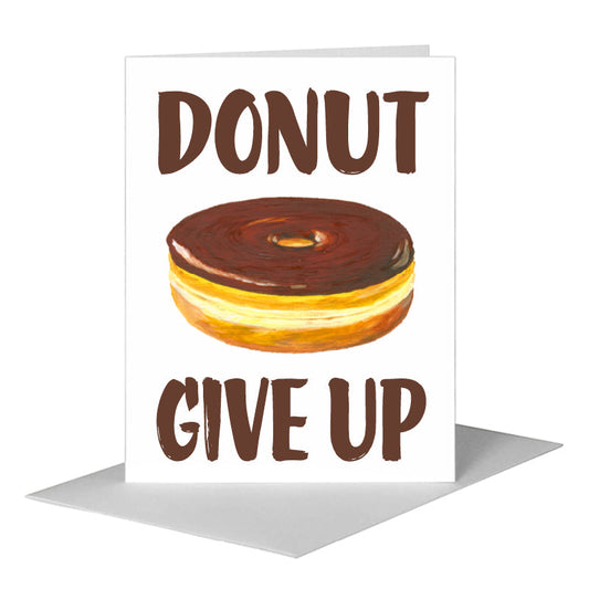 Chocolate Donut, Greeting Card (#8400E) A2 Card Front, www.printedcanvas.com