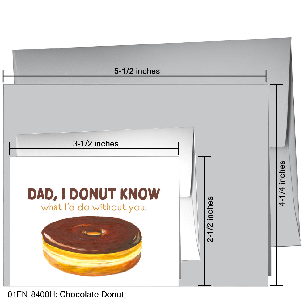 Chocolate Donut, Greeting Card (8400H)