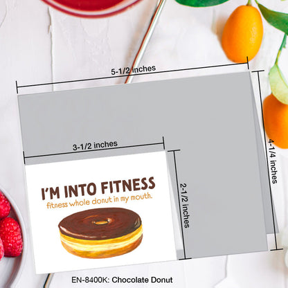 Chocolate Donut, Greeting Card (8400K), Enclosure, www.printedcanvas.com