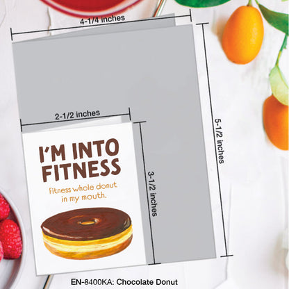 Chocolate Donut, Greeting Card (#8400KA)
