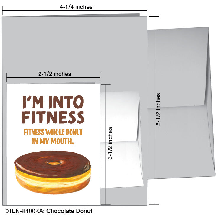 Chocolate Donut, Greeting Card (8400KA), Enclosure Card, www.printedcanvas.com