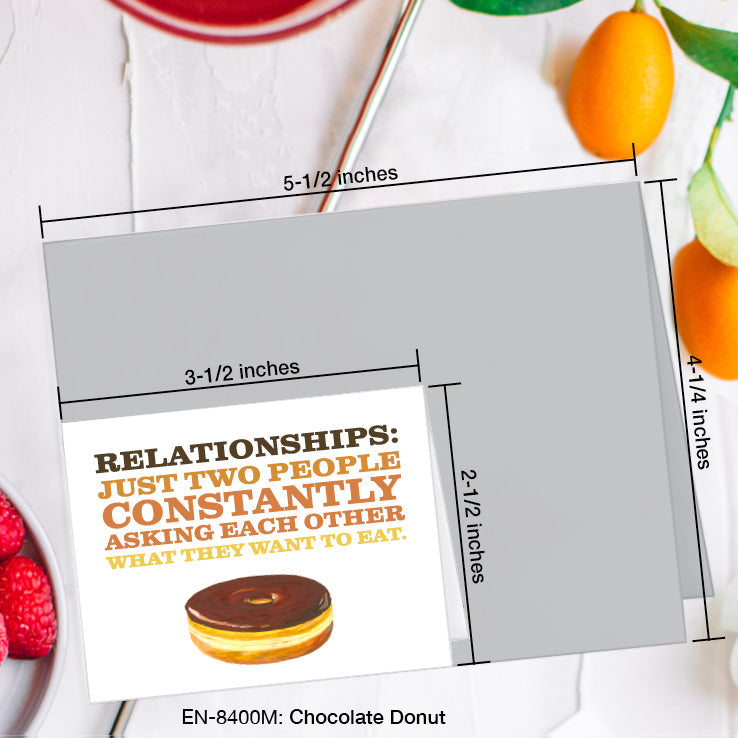 Chocolate Donut, Greeting Card (8400M), Enclosure, www.printedcanvas.com