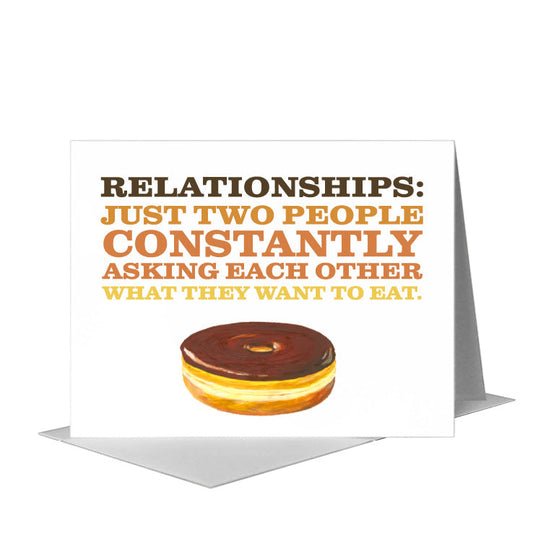 Chocolate Donut, Greeting Card (#8400M) A2 Card Front, www.printedcanvas.com