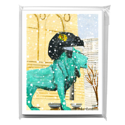 Blackhawks Lion, Chicago, Greeting Card (8401A), A2 8-Pack, printedcanvas.com