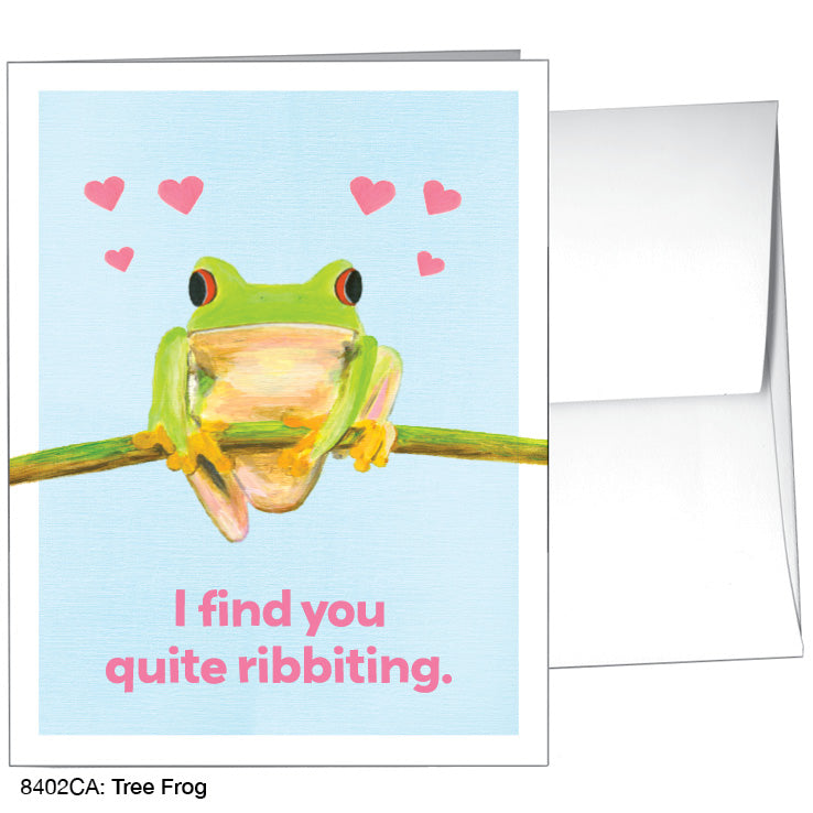 Tree Frog, Greeting Card (8402CA), A2 Card Front, www.printedcanvas.com