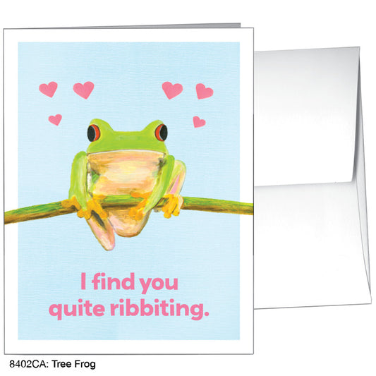 Tree Frog, Greeting Card (8402CA), A2 Card Front, www.printedcanvas.com