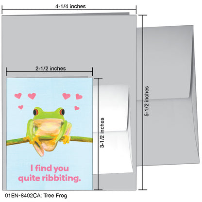 Tree Frog, Greeting Card (8402CA), Enclosure Card, www.printedcanvas.com