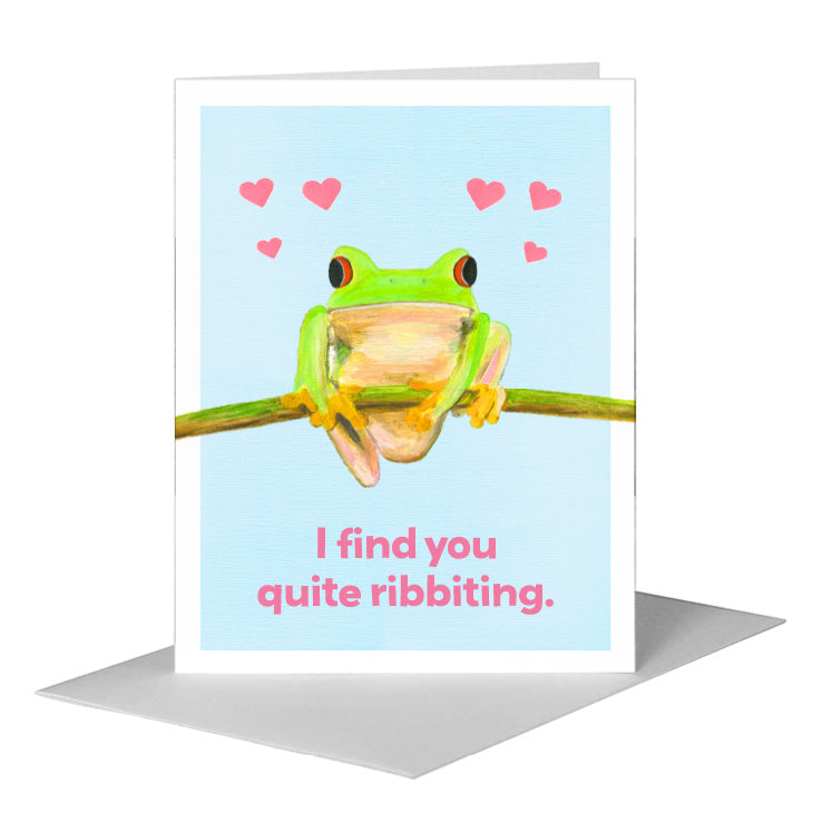 Tree Frog, Greeting Card (#8402CA) A2 Card Front, www.printedcanvas.com