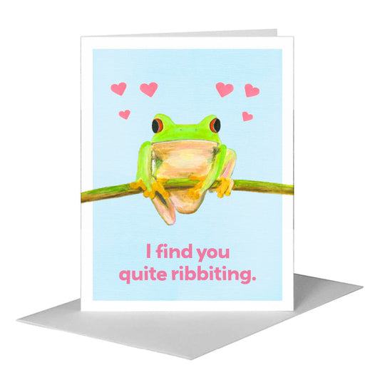 Tree Frog, Greeting Card (#8402CA) A2 Card Front, www.printedcanvas.com