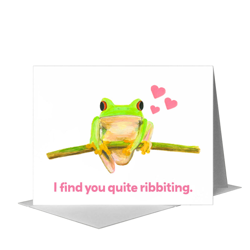 Tree Frog, Greeting Card (#8402C) A2 Card Front, www.printedcanvas.com